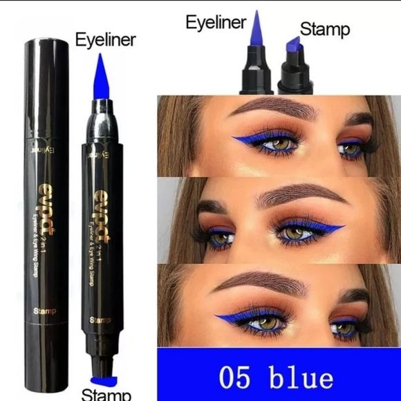 Easy wing eyeliner. Easy Liquid eyeliner with wing stamp. Various colors. - Picture 1 of 8